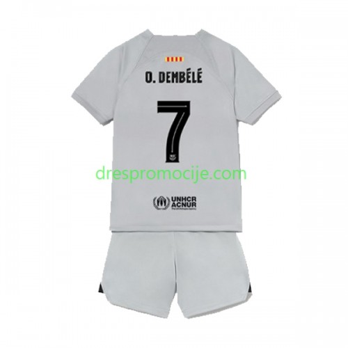 FC Barcelona Ousmane Dembele 7 Dres Dječji Treći 2022/2023 Kratkih Rukava FC Barcelona Ousmane Dembele 7 Dres Dječji Treći 2022/2023 Kratkih Rukava